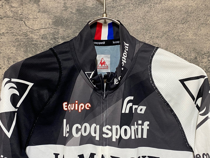 JP519 ルコックスポルティフ le coq sportif 半袖 サイクルジャージ L 白灰 ※ほつれあり
