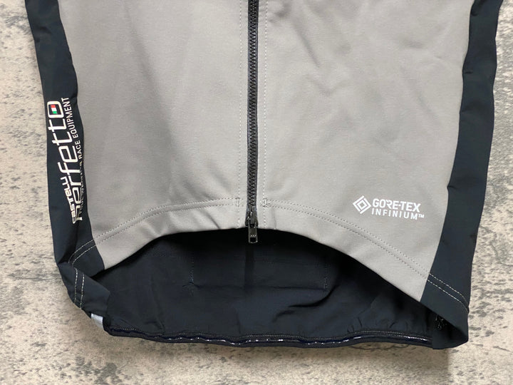 KB403 カステリ CASTELLI ロッソコルサ ROSSO CORSA perfetto ジレ サイクルベスト グレー黒 S GORE-TEX INFINIUM