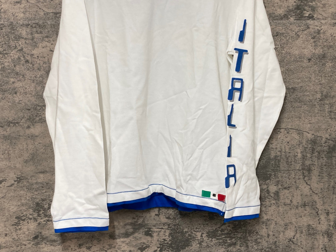 JV536 スポーツフル sportful 長袖 ポロシャツ 白 ITALIA Skoda