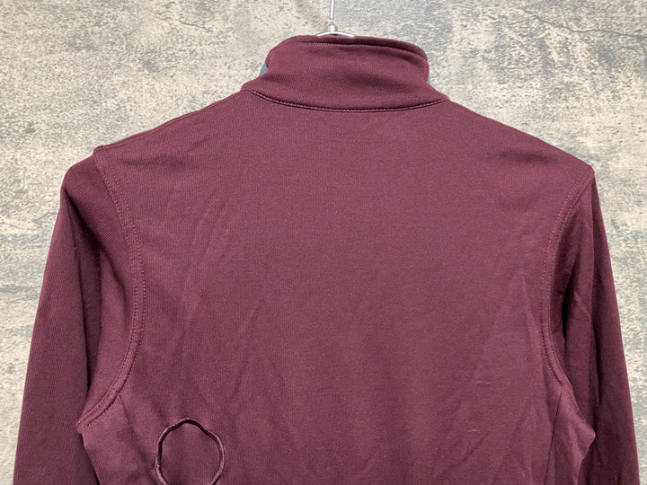 KL404 イザドア Isadore Signature Shield Long Sleeve Jersey 長袖 サイクルジャージ バーガンディー XS ほつれ