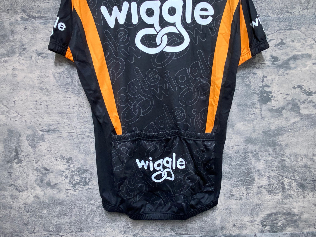 KF479 dhb ハーフジップ 半袖 サイクルジャージ 黒 オレンジ S Wiggle