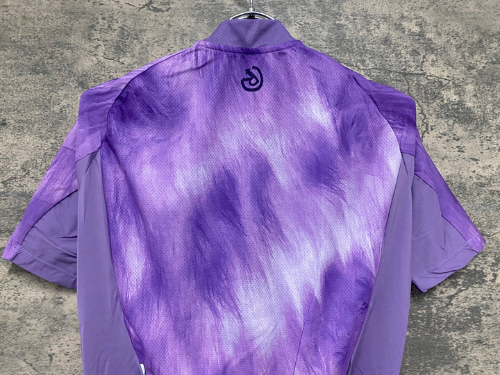 JV991 レリック reric Fuzzy Womens Standerd Jersey 半袖サイクルジャージ レディース L 紫