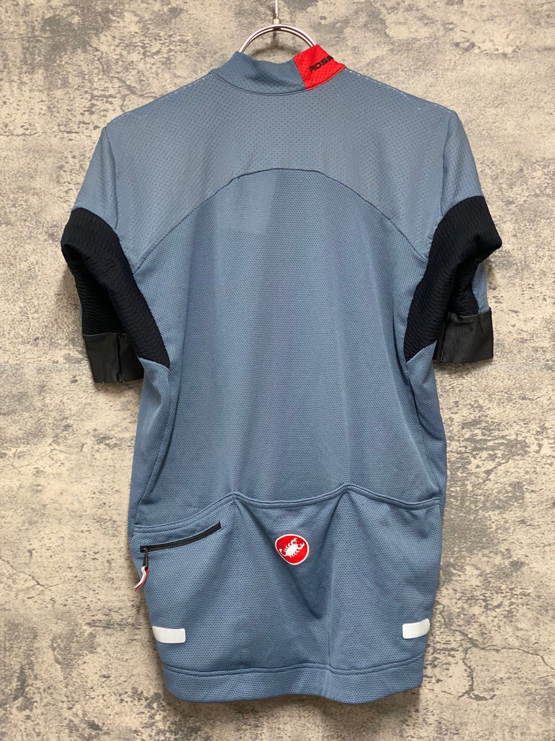 KG032 カステリ CASTELLI ロッソコルサ ROSSO CORSA 半袖 サイクルジャージ ターコイズ L ※小穴