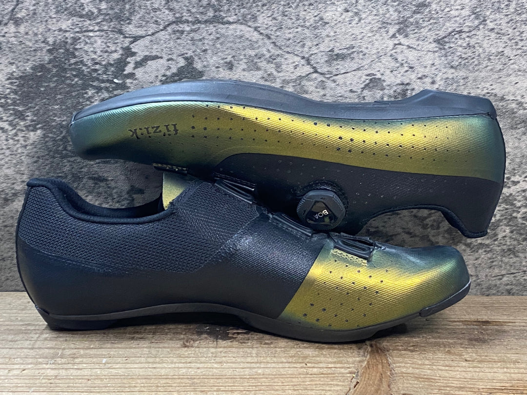 JX859 フィジーク fizik TEMPO OVERCURVE R4 IRIDESCENT ビンディングシューズ SPD-SL 緑 EU42 ※未使用
