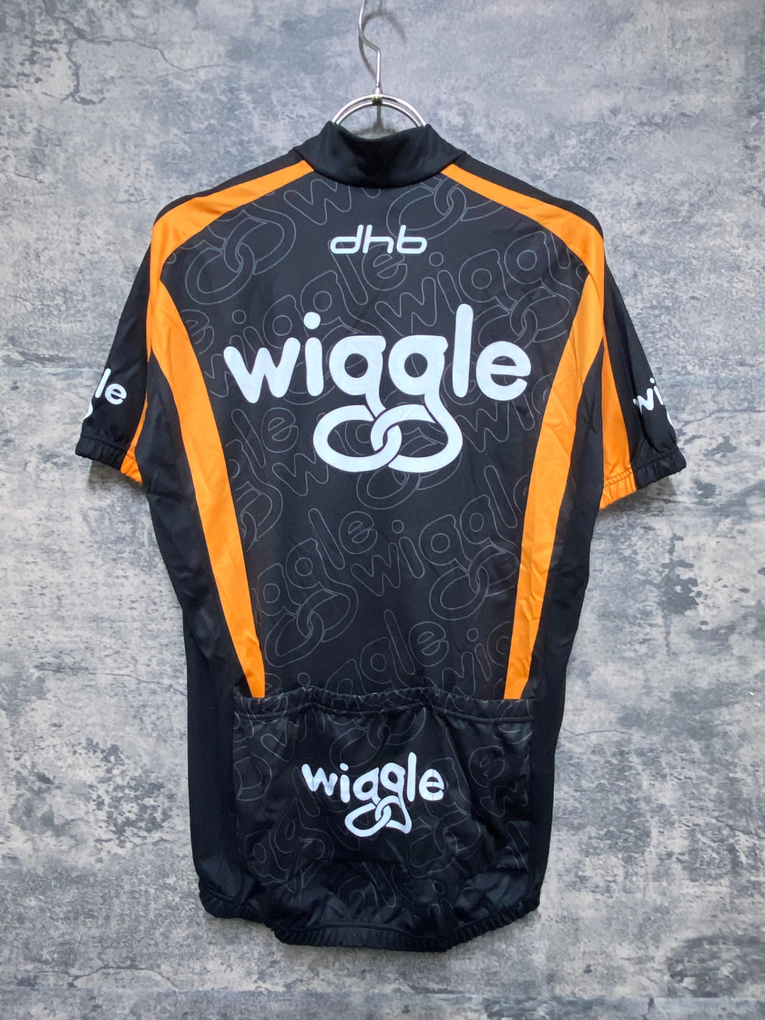 KF479 dhb ハーフジップ 半袖 サイクルジャージ 黒 オレンジ S Wiggle