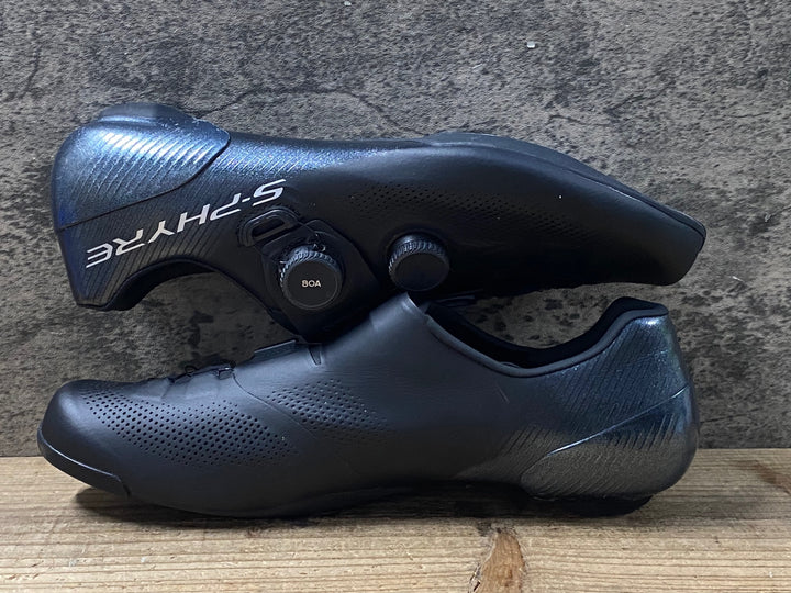 KO722 シマノ SHIMANO エスファイア S-PHYRE SH-RC903M-L01-E ビンディングシューズ EU46 3穴 黒 インソールなし