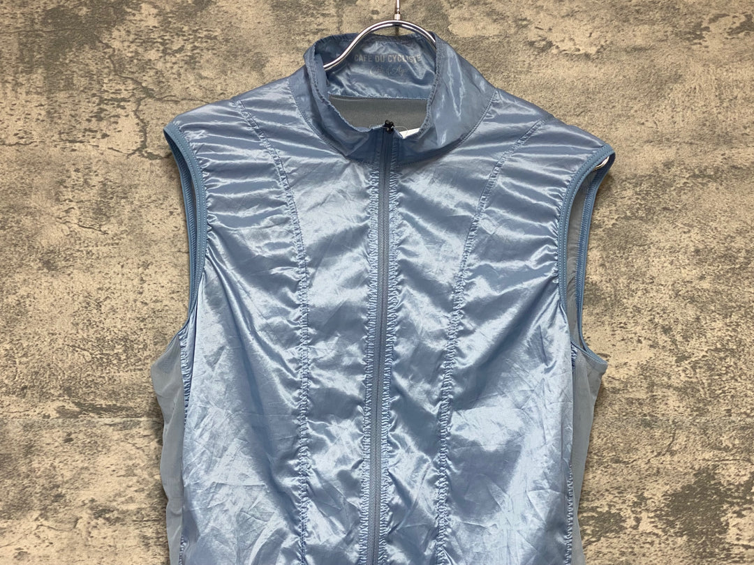 KR585 カフェドシクリステ Cafe du Cycliste Petra Gilet Men サイクルベスト ジレ 水色 L