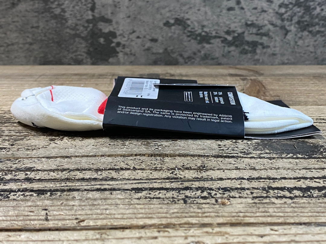 JQ201 アソス assos summerSocks skinweb サイクルソックス 白 2