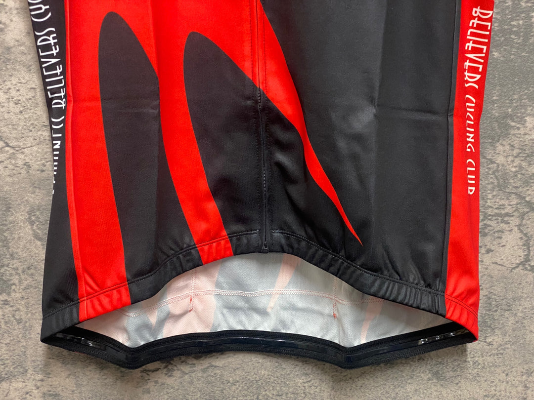 JQ010 アウローラ AURORA 半袖 サイクルジャージ 赤 黒 2XL ろんぐらいだぁすとーりーず!