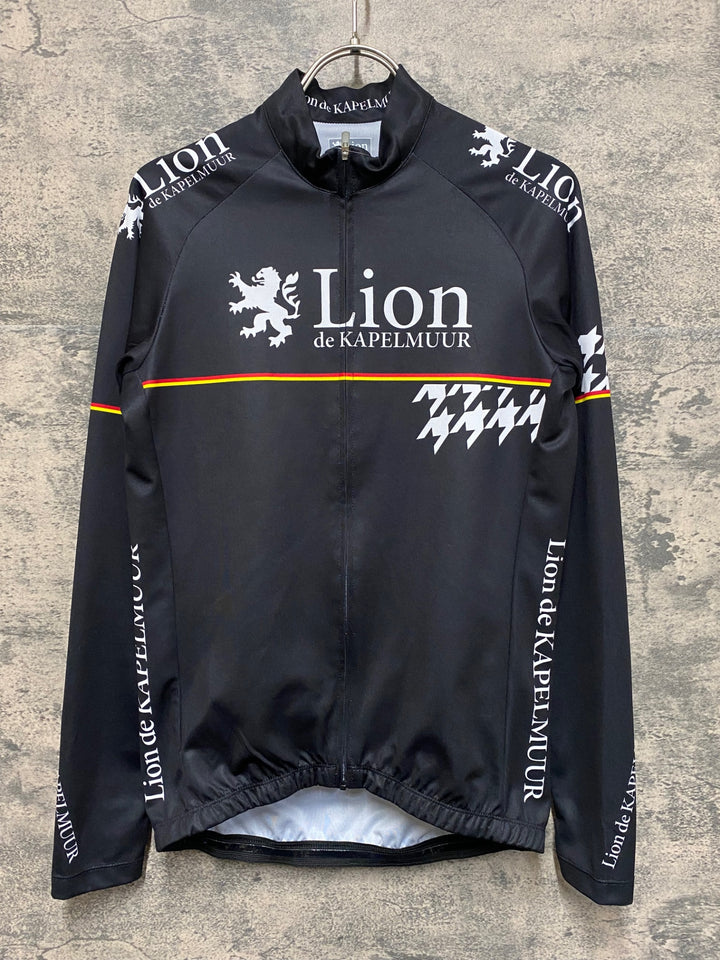 KB710 リオンドカペルミュール Lion de KAPELMUUR 長袖 サイクルジャージ 黒 M