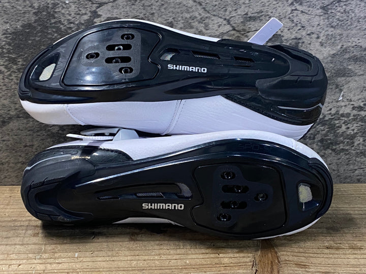 JS981 シマノ SHIMANO RP3 SH-RP300-E W ビンディングシューズ 白 EU41