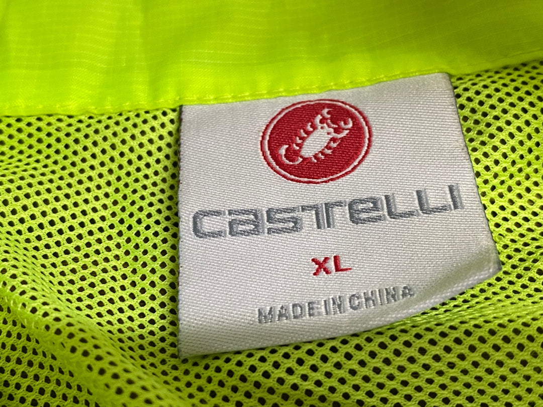 JW294 カステリ CASTELLI サイクルベスト ジレ 黄緑 XL