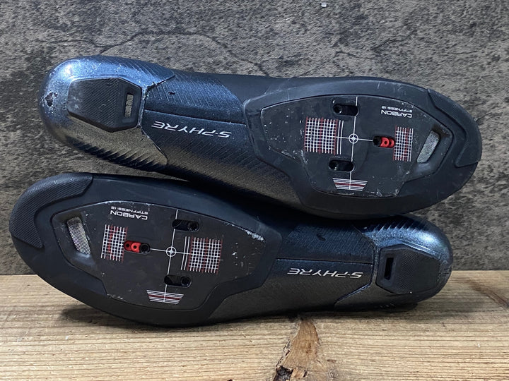KO722 シマノ SHIMANO エスファイア S-PHYRE SH-RC903M-L01-E ビンディングシューズ EU46 3穴 黒 インソールなし