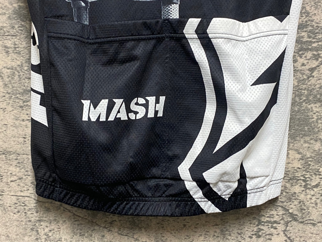 KR244 CAPO MASH 半袖 サイクルジャージ 白 黒 XS