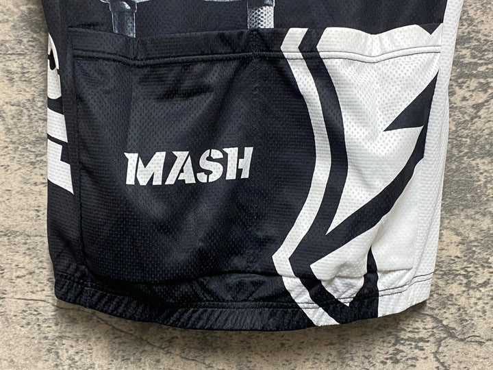 KR244 CAPO MASH 半袖 サイクルジャージ 白 黒 XS