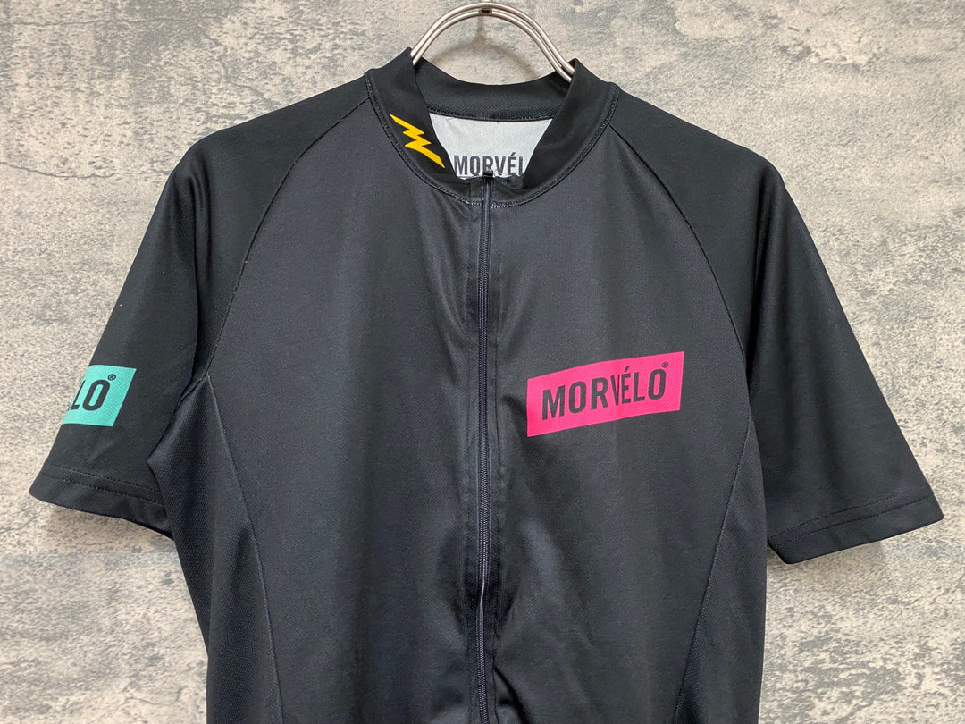 KC378 モルベロ MORVELO 半袖 サイクルジャージ黒 S ※汚れ