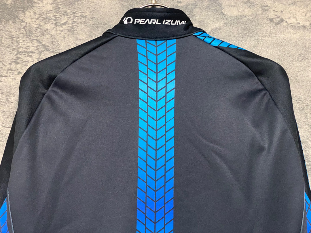 KA423 パールイズミ PEARL iZUMi 長袖 サイクルジャケット 黒 青 M 裏起毛