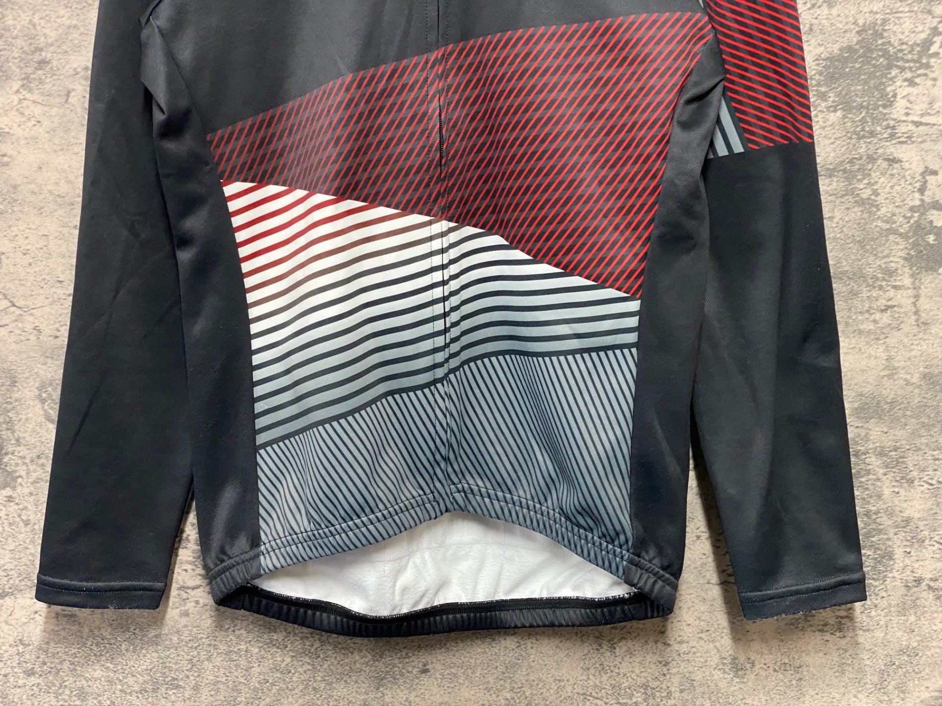 KF004 パールイズミ PEARL iZUMi 長袖サイクルジャージ 黒赤白 S 裏