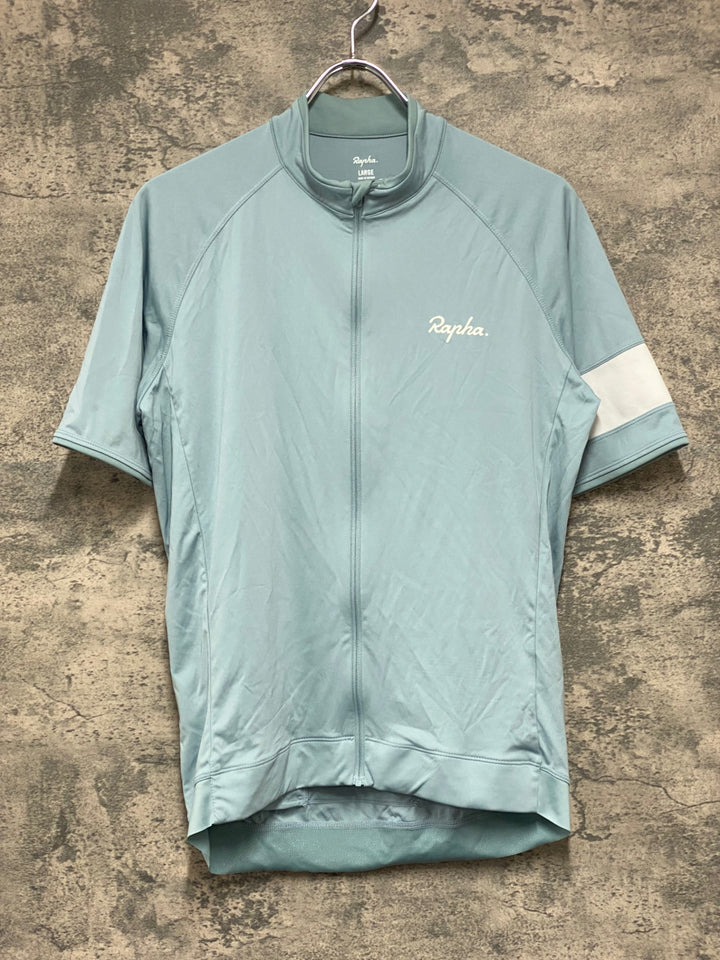 JU406 ラファ Rapha CORE JERSEY 半袖 サイクルジャージ 水色 L