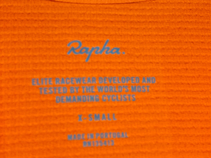 JE244 ラファ Rapha PRO TEAM LONG SLEEVE JERSEY 長袖 サイクルジャージ オレンジ XS 裏起毛