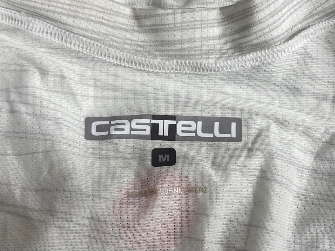 JU580 カステリ CASTELLI 半袖 サイクルジャージ 白 M