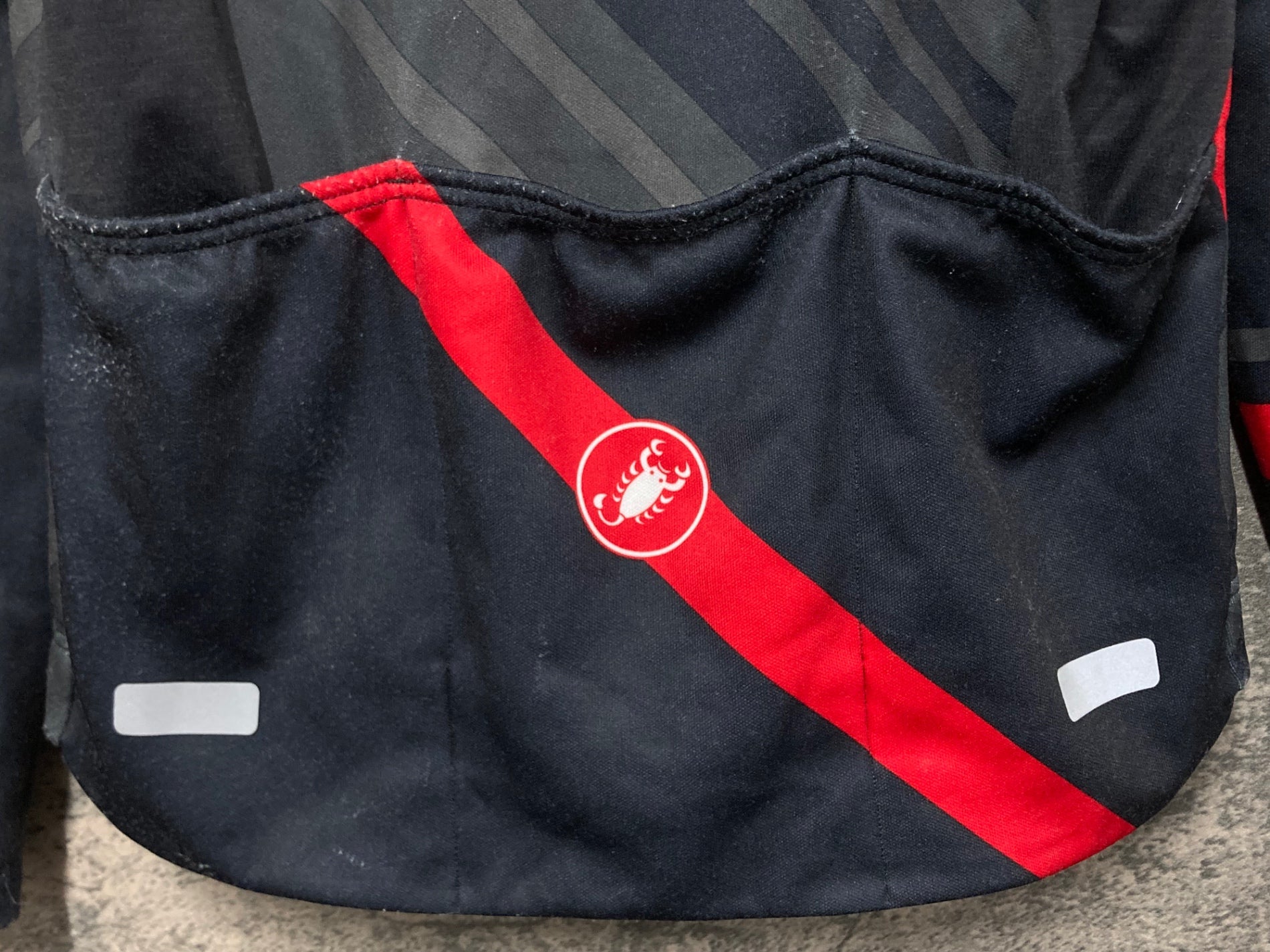 KG452 カステリ CASTELLI 長袖 サイクルジャージ グレー L 裏起毛