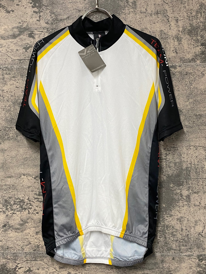 JY383 ナリーニ Nalini ハーフジップ 半袖 サイクルジャージ 白 XL
