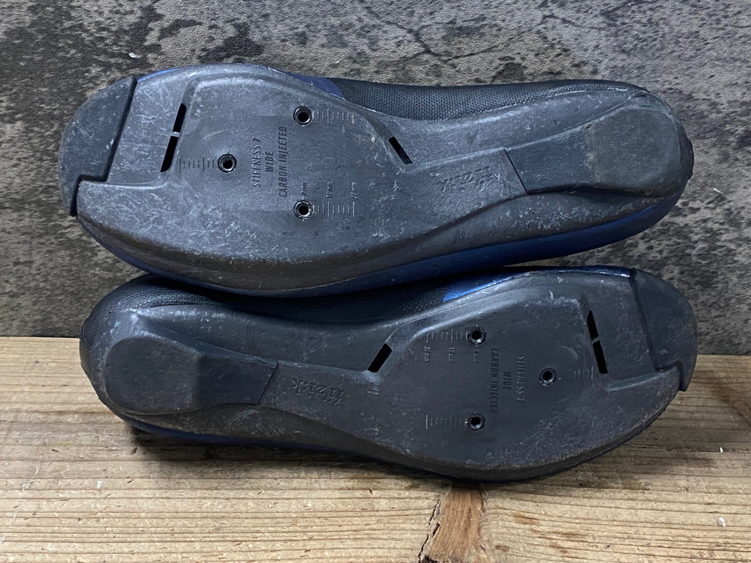JT676 フィジーク fizik テンポ TEMPO OVERCURVE WIDE R4 ビンディングシューズ SPD-SL EUR 41 紺