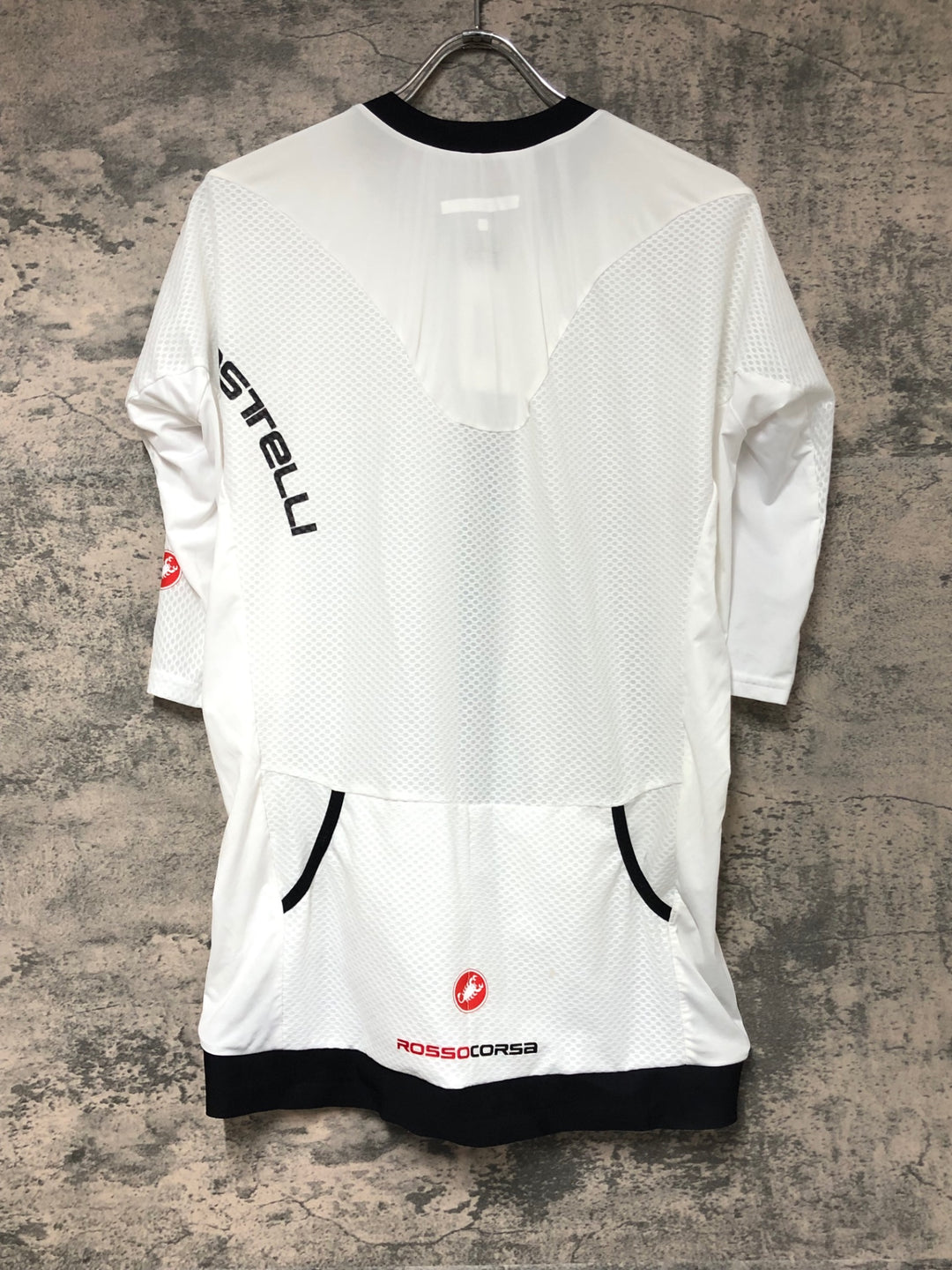 JW514 カステリ CASTELLI ロッソコルサ ROSSO CORSA 七分丈 サイクルジャージ 白 3XL