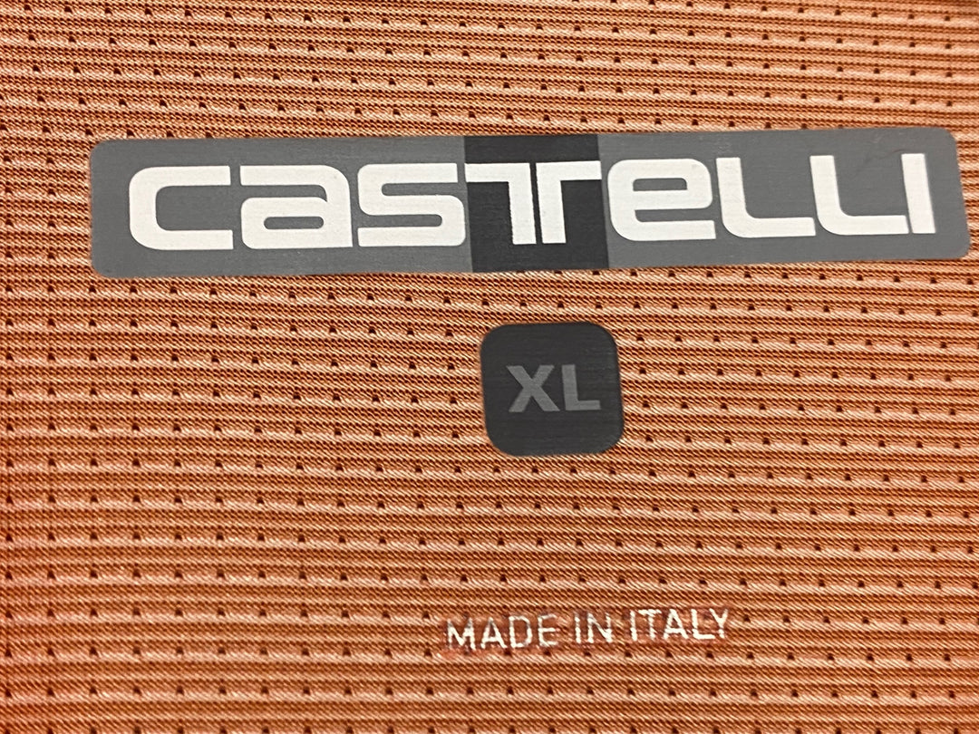 KG574 カステリ CASTELLI 半袖 サイクルジャージ オレンジ XL