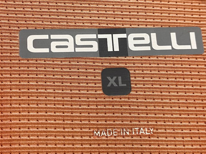 KG574 カステリ CASTELLI 半袖 サイクルジャージ オレンジ XL