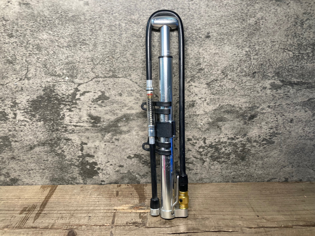 JM619 レザイン LEZYNE MICRO FLOOR DRIVE HVG 空気入れ ポンプ シルバー ※ガリ傷