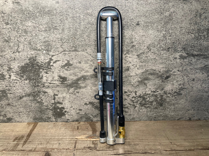 JM619 レザイン LEZYNE MICRO FLOOR DRIVE HVG 空気入れ ポンプ シルバー ※ガリ傷