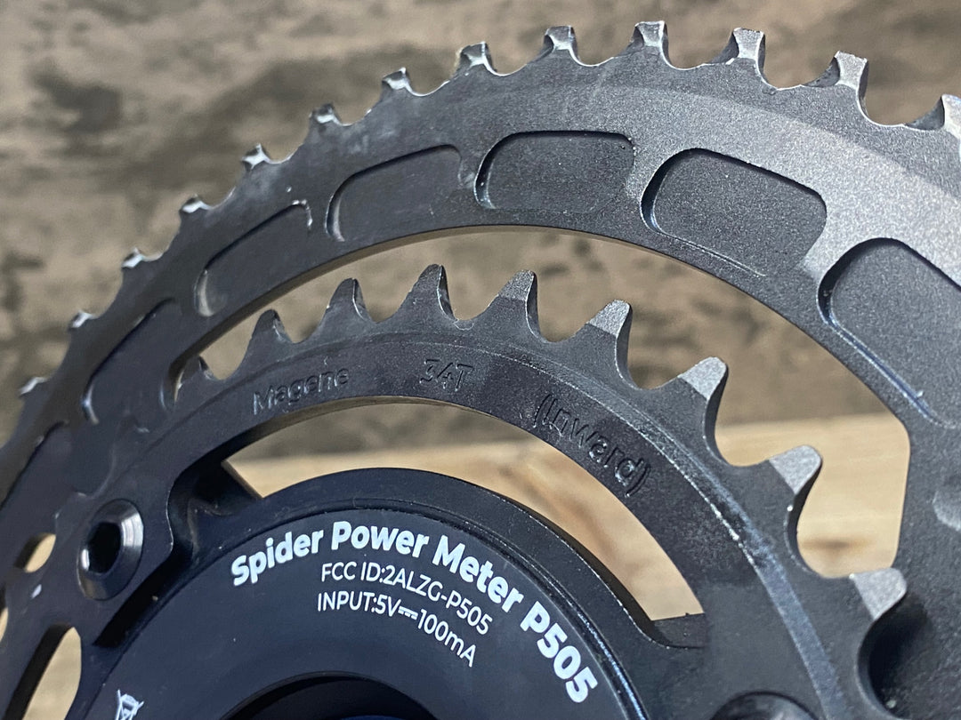 JR093 グロータック GROWTAC マージーン Magene PES-P505 パワーメーター クランクセット 167.5mm 50/34T 動作確認済