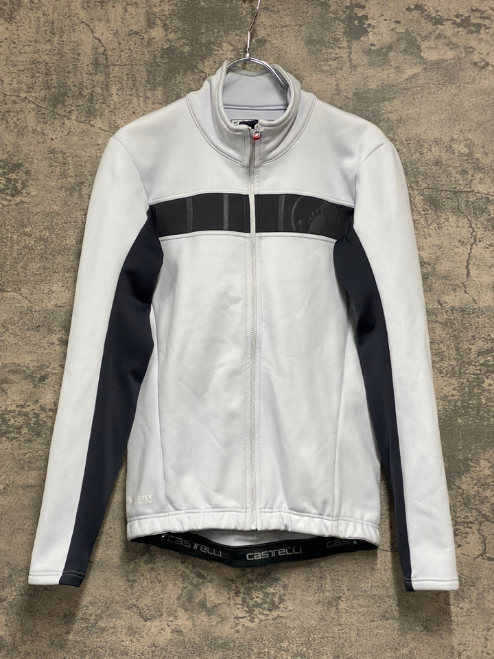 JI038 カステリ CASTELLI 長袖 サイクルジャケット 白 S 裏起毛 GORE-TEX INFINIUM