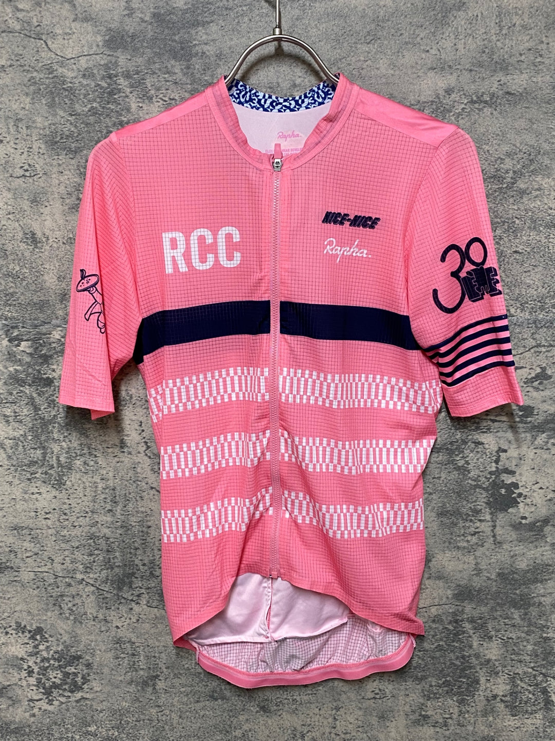 JP160 ラファ Rapha ETAPE 2021 MEN'S RCC PT FLYWEIGHT JERSEY 半袖 サイクルジャージ ピンク S ※シミ