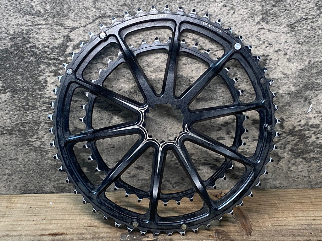 JN623 ホログラム HOLLOWGRAM SPIDERING チェーンリング ダブル 53/39T