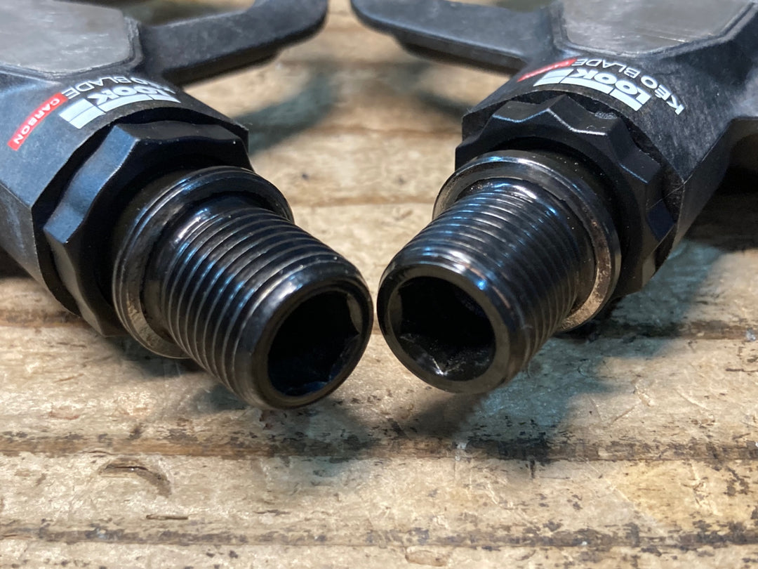 JI430 ルック LOOK ケオ KEO BLADE CARBON ビンディングペダル クロモリシャフト ※プレート割れのためジャンク