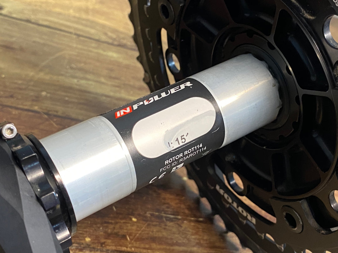 IY473 ローター ROTOR In Power 3D+ パワーメーター クランクセット 170mm 52/36T※電池蓋歪みのためジャンク