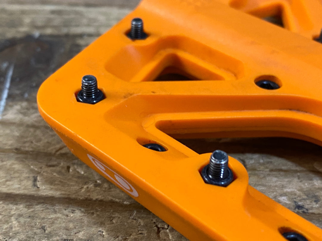 KK199 クランクブラザーズ crankbrothers スタンプ stamp1 フラットペダル オレンジ クロモリ