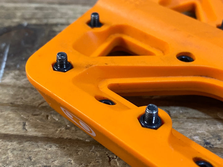 KK199 クランクブラザーズ crankbrothers スタンプ stamp1 フラットペダル オレンジ クロモリ