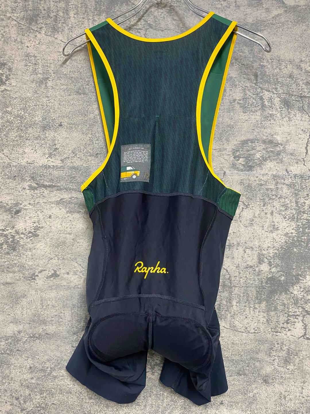 JS655 ラファ Rapha NELSON VAILS BIB SHORTS ビブショーツ 緑 M ※擦れ