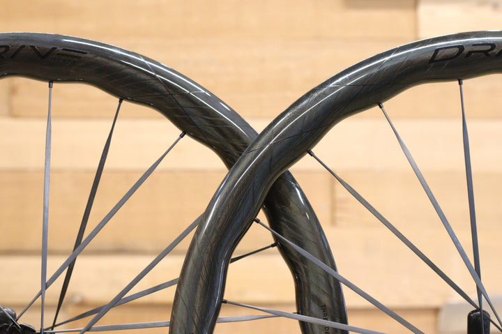 エリートホイールズ ELITE WHEELS ドライブ ヘリックス DRIVE HELIX 46D CS カーボン チューブレスレディ ホイールセット シマノ 12/11S 【立川店】