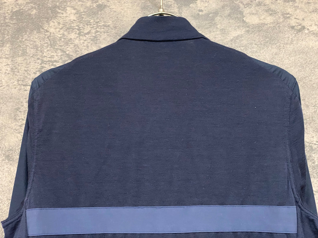 KF708 ラファ Rapha LONG SLEEVE BREVET WINDBLOCK JERSEY 長袖 サイクルジャージ 紺 M
