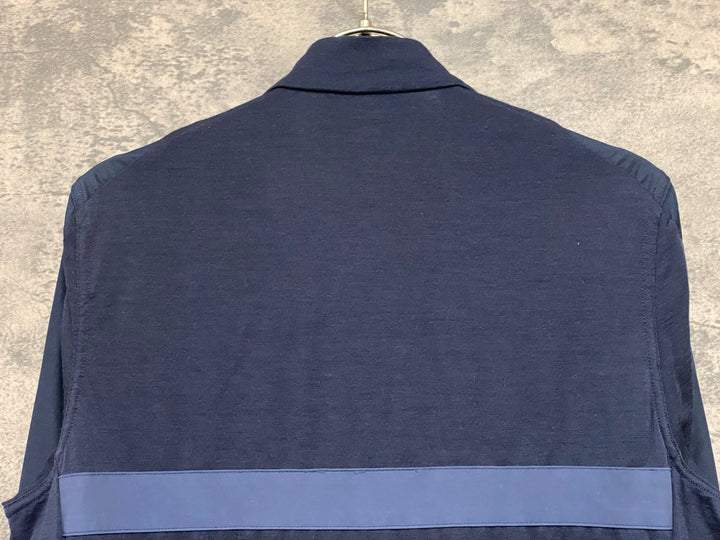 KF708 ラファ Rapha LONG SLEEVE BREVET WINDBLOCK JERSEY 長袖 サイクルジャージ 紺 M