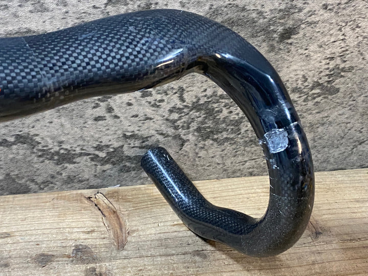 JR556 FSA K-FORCE エルゴハンドル カーボン ドロップハンドル クランプ部割れあり エンド部C-C400mm