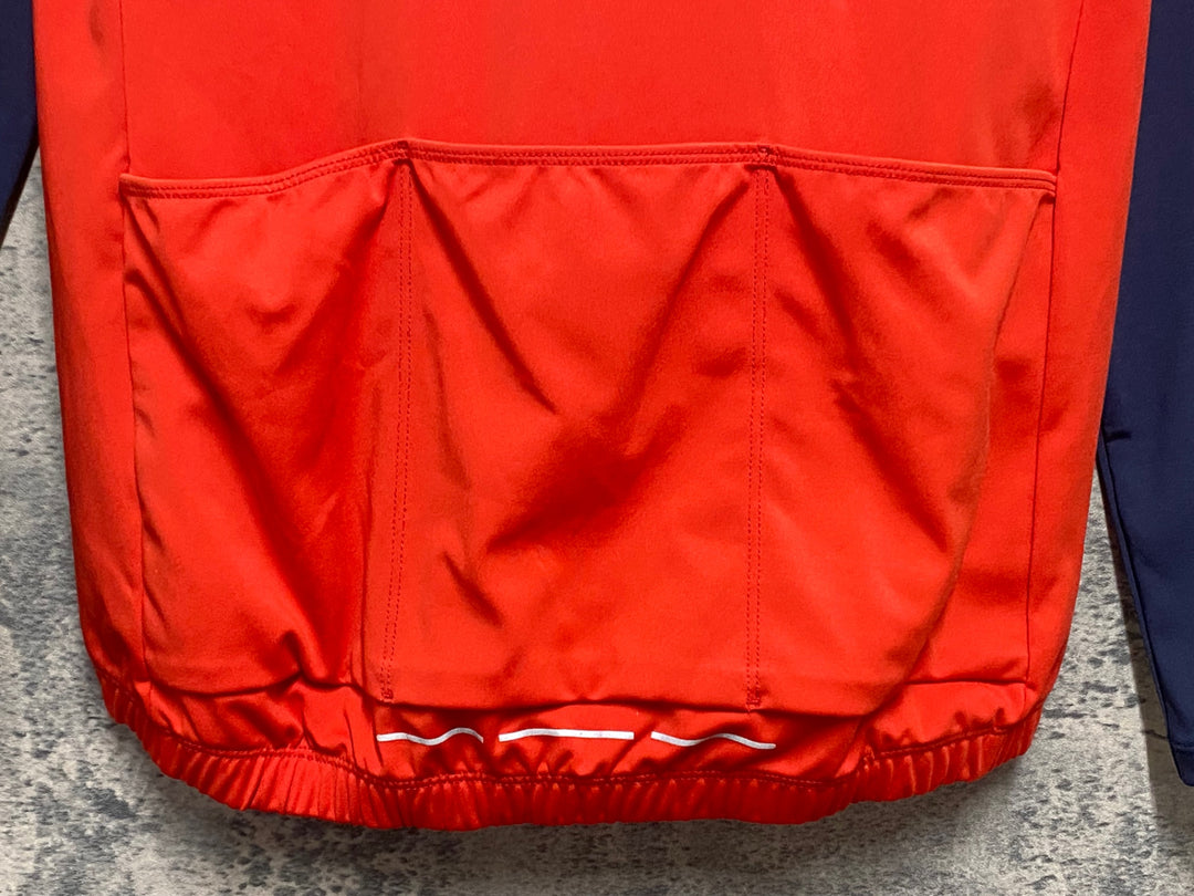 KM617 ルコックスポルティフ le coq sportif 長袖 サイクルジャージ 赤 黒 S
