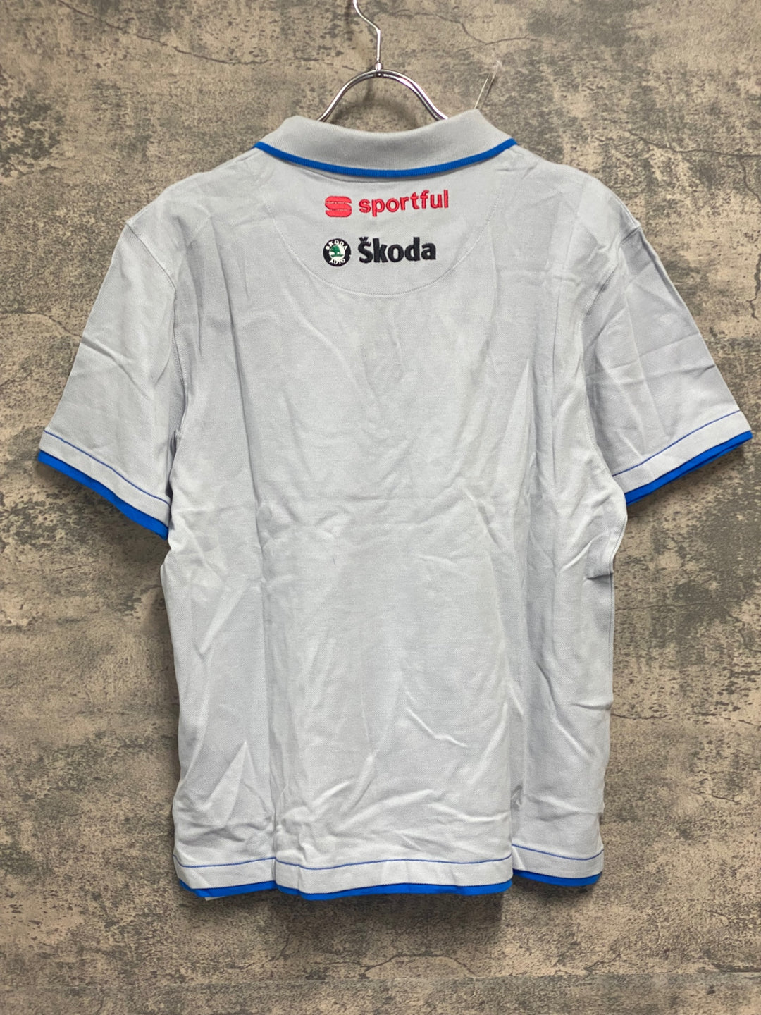 JV545 スポーツフル sportful 半袖 ポロシャツ グレー M ITALIA Skoda