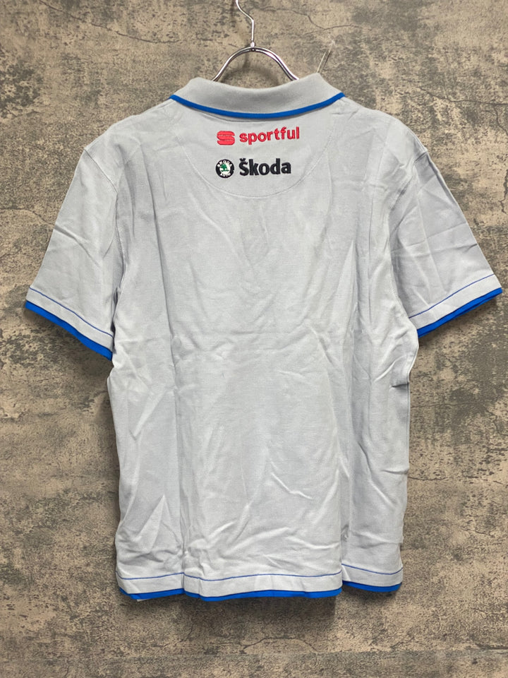 JV545 スポーツフル sportful 半袖 ポロシャツ グレー M ITALIA Skoda