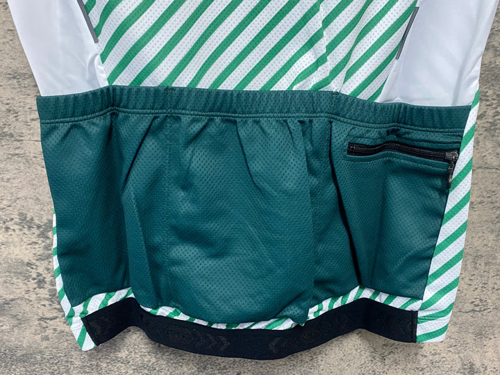 JV973 レリック reric Lotta Mens Standerd Jersey 半袖サイクルジャージ 白緑 M